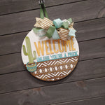WELCOME/PRICK CACTUS DOOR HANGER