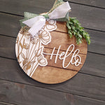 FLORAL ENGRAVED LAYERED DOOR HANGER