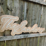 LARGE DOUBLE LAYER NAME SIGN