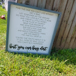 BUY DIRT LYRICS SIGN