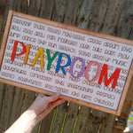 ENGRAVED BACKER PLAYROOM SIGN