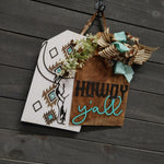 XXL HOWDY Y'ALL AZTEC + SKULL DOOR TAGS