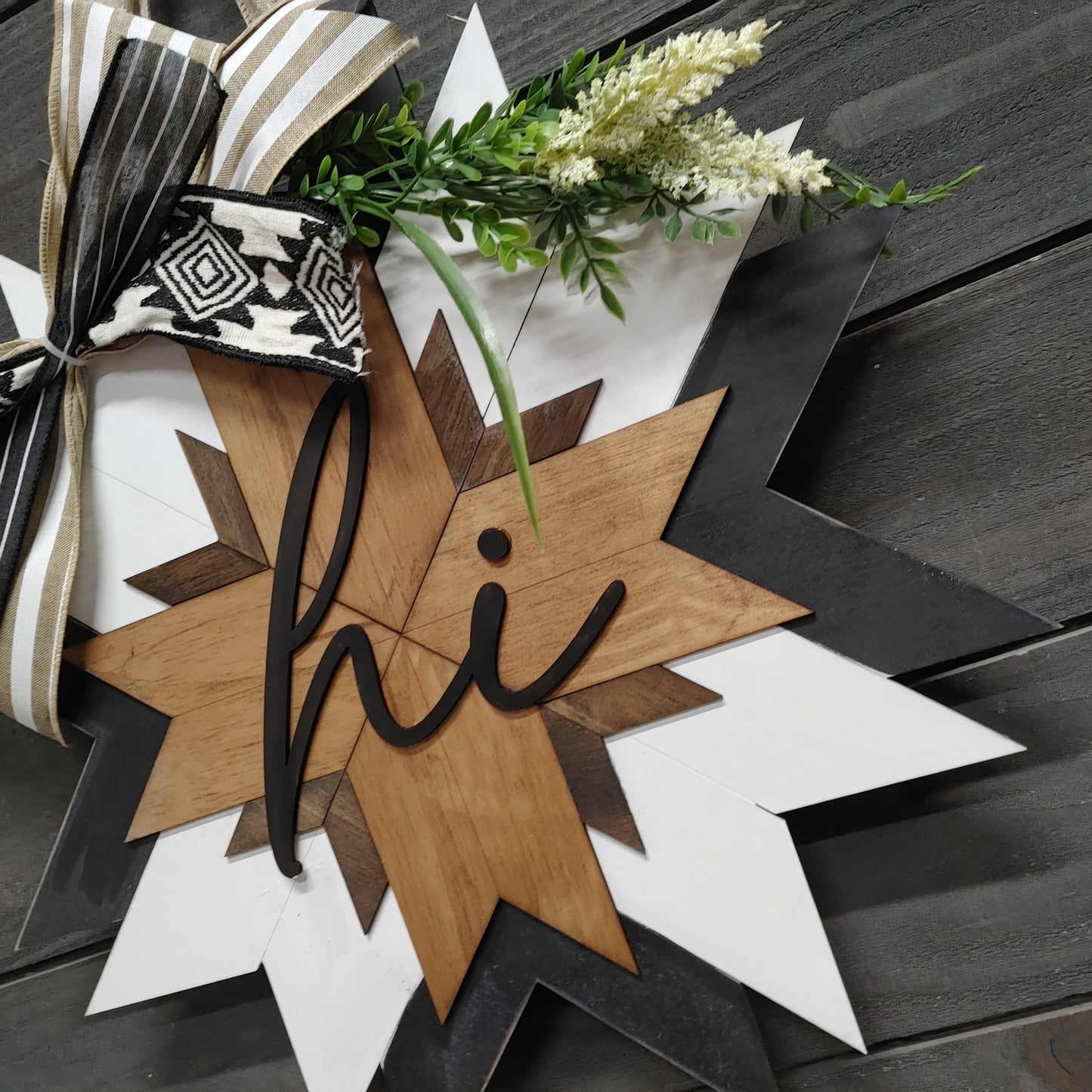 Multi Layer Barn Quilt Door Hanger