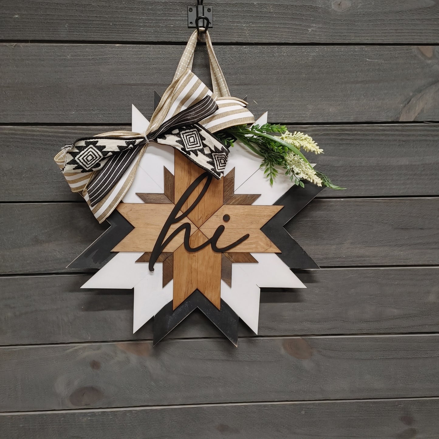 Multi Layer Barn Quilt Door Hanger