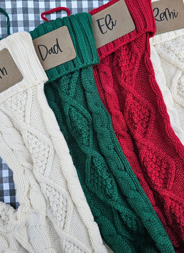 Personalized Cable Knit Stocking - 18"