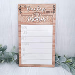 Personalized INTERCHANGEABLE Menu/To Do Sign