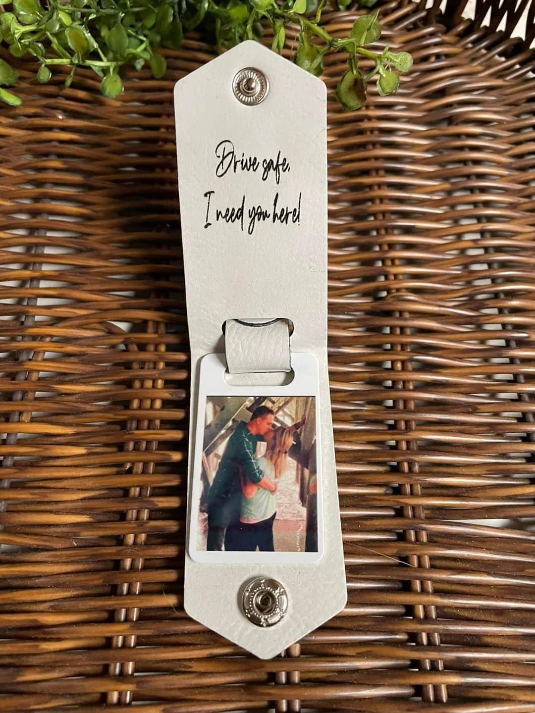 Leather Photo Keeper Keychain