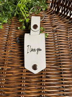 Leather Photo Keeper Keychain