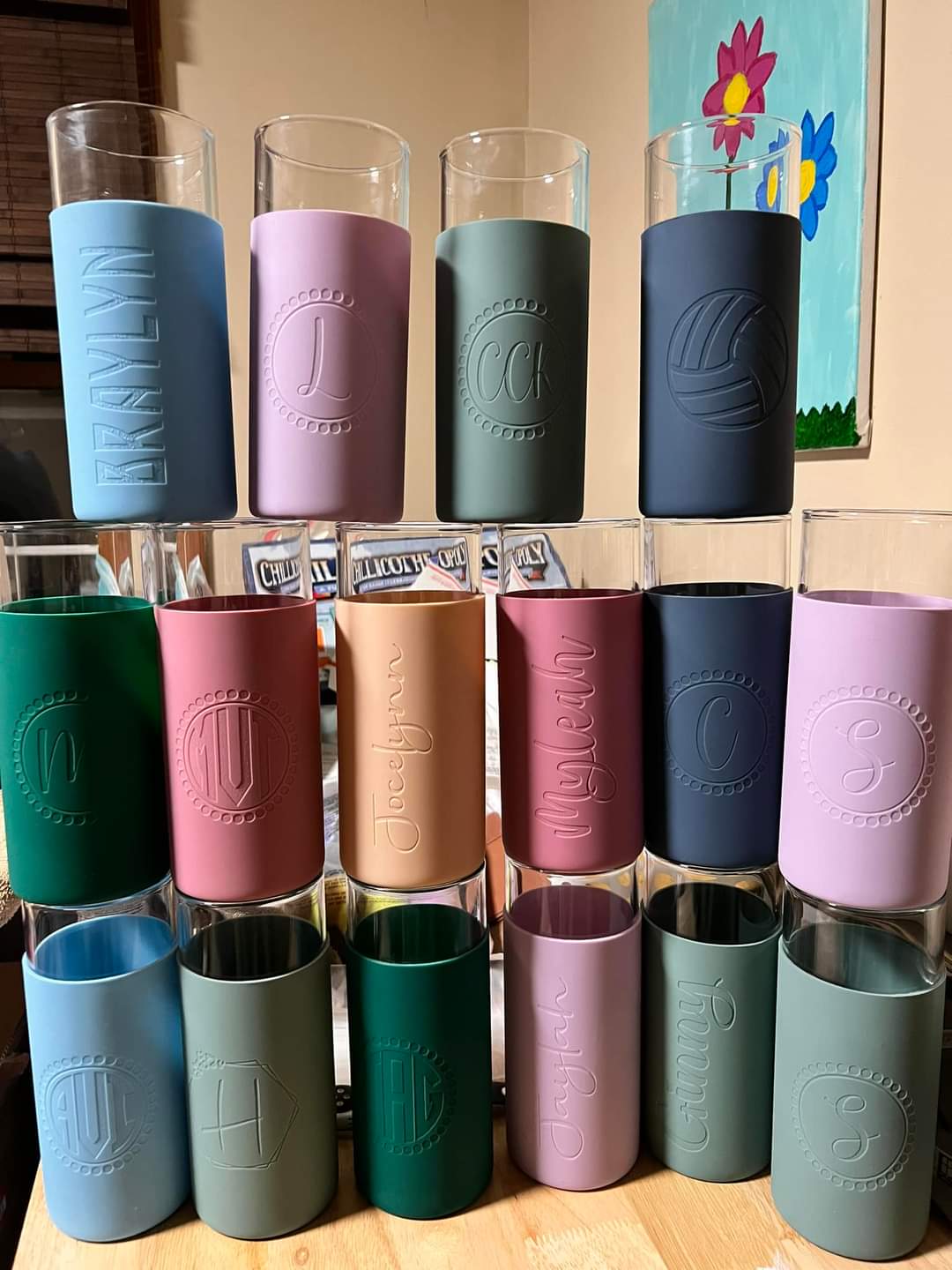 20 OZ GLASS+SILICONE PERSONALIZED TUMBLER