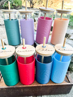 20 OZ GLASS+SILICONE PERSONALIZED TUMBLER