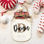 Personalized Wooden Mason Jar Ornament