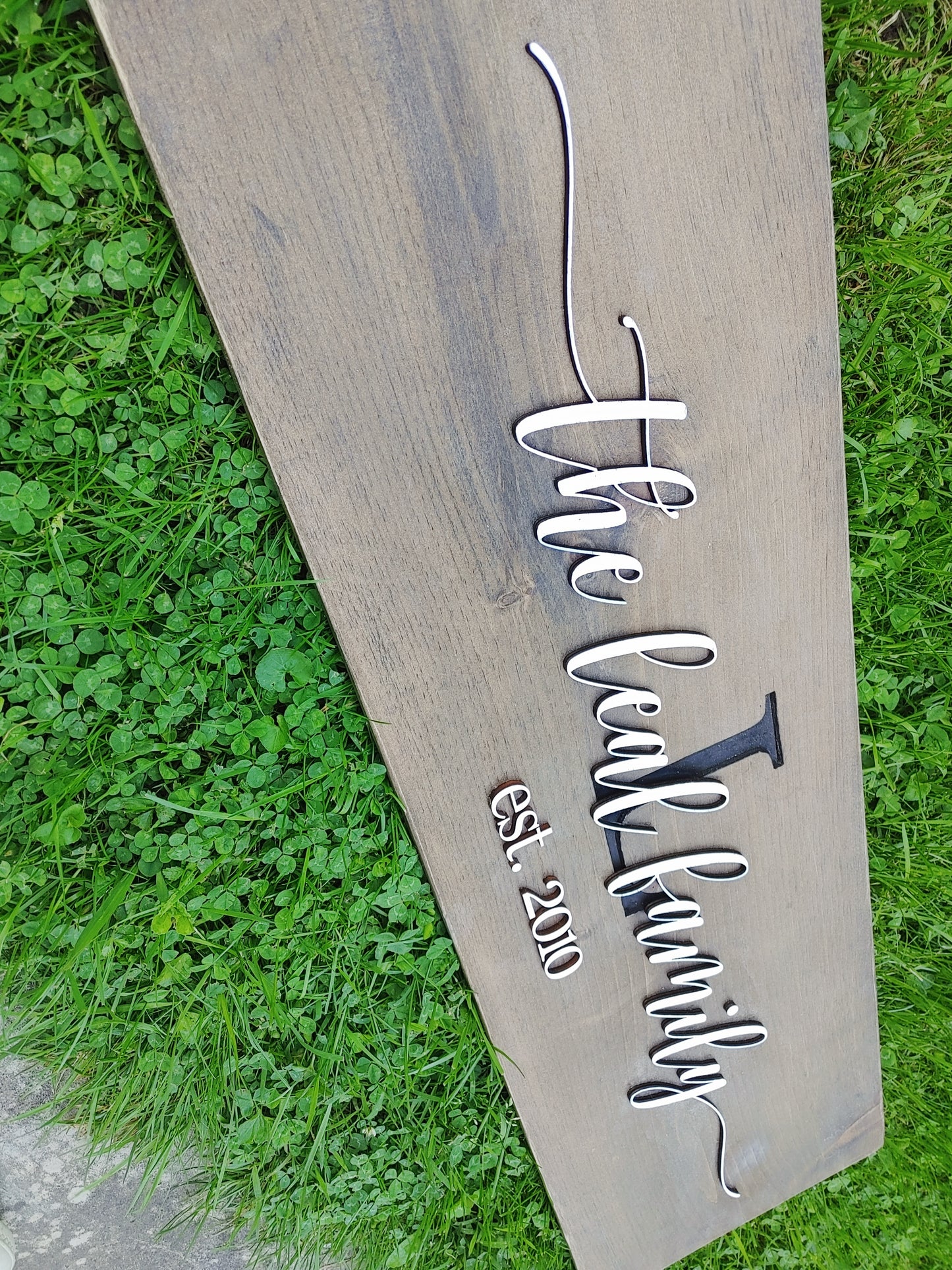 Personalized Family Name Unframed Sign