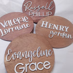 Round First + Middle Name Sign Decor