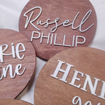 Round First + Middle Name Sign Decor