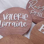 Round First + Middle Name Sign Decor