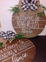 Welcome to Grandma & Grandpa's House Door Hanger