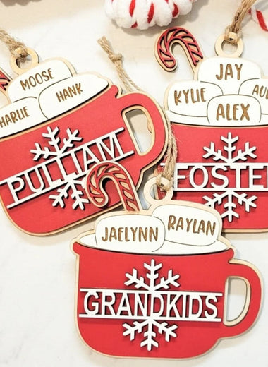 PERSONALIZED COCOA CUP ORNAMENT