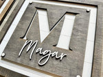 Square Shiplap Initial + Name Sign
