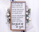 "Tangled up in you" - Stained Lyrics Sign