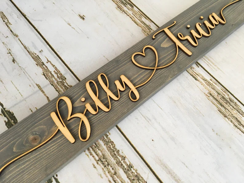 3.5" Connecting Hearts Personalized Sign Boards