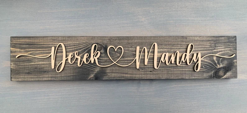 3.5" Connecting Hearts Personalized Sign Boards