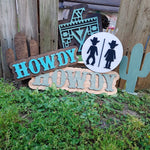 COWBOY RESTROOM SIGN