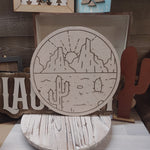12" ENGRAVED DESERT SCENE WALL ART