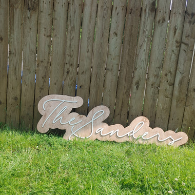 LARGE DOUBLE LAYER NAME SIGN