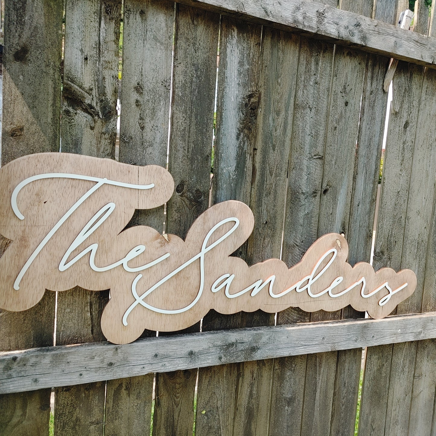 LARGE DOUBLE LAYER NAME SIGN