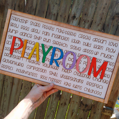 ENGRAVED BACKER PLAYROOM SIGN
