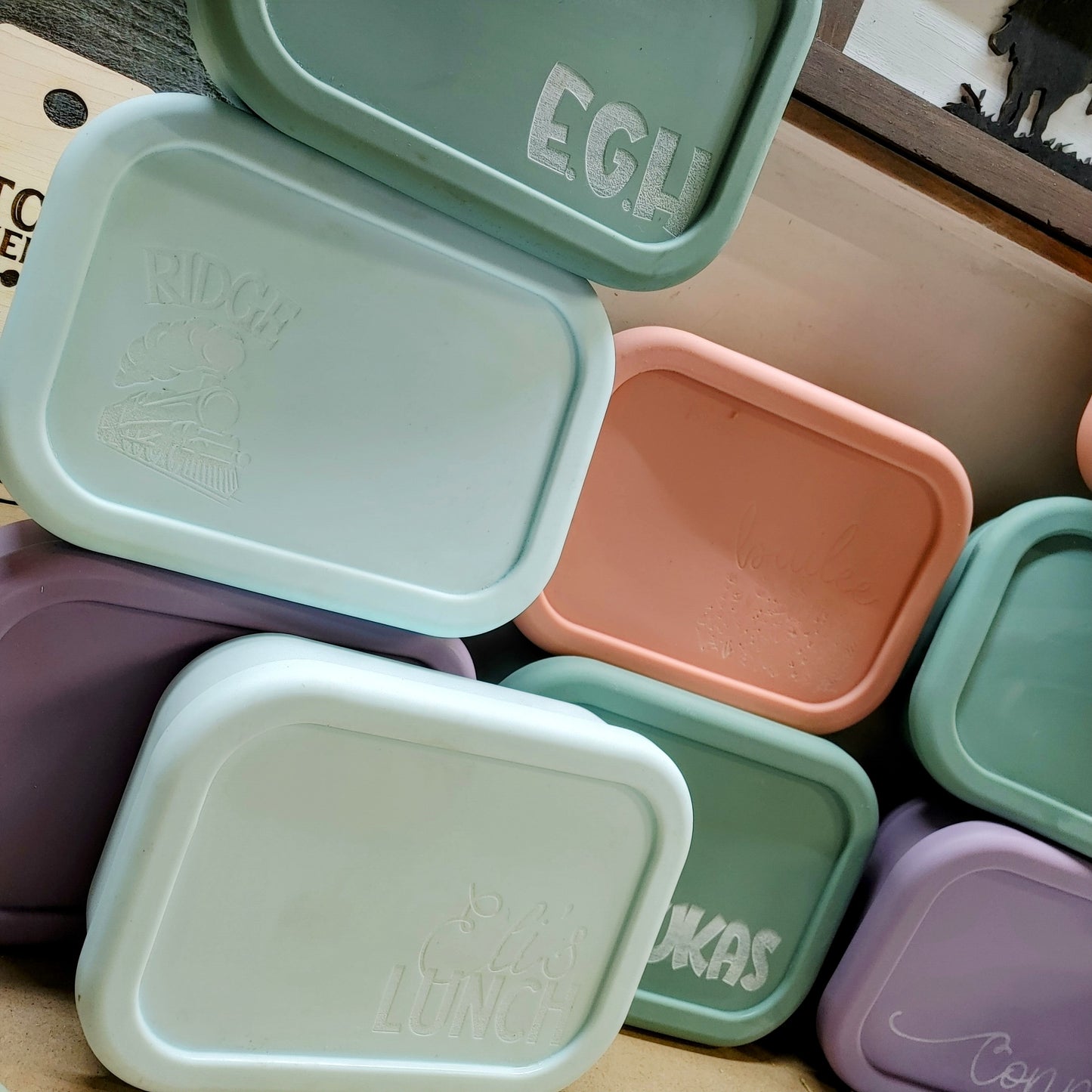 Custom Silicone Lunch Box with Personalization for Child, School