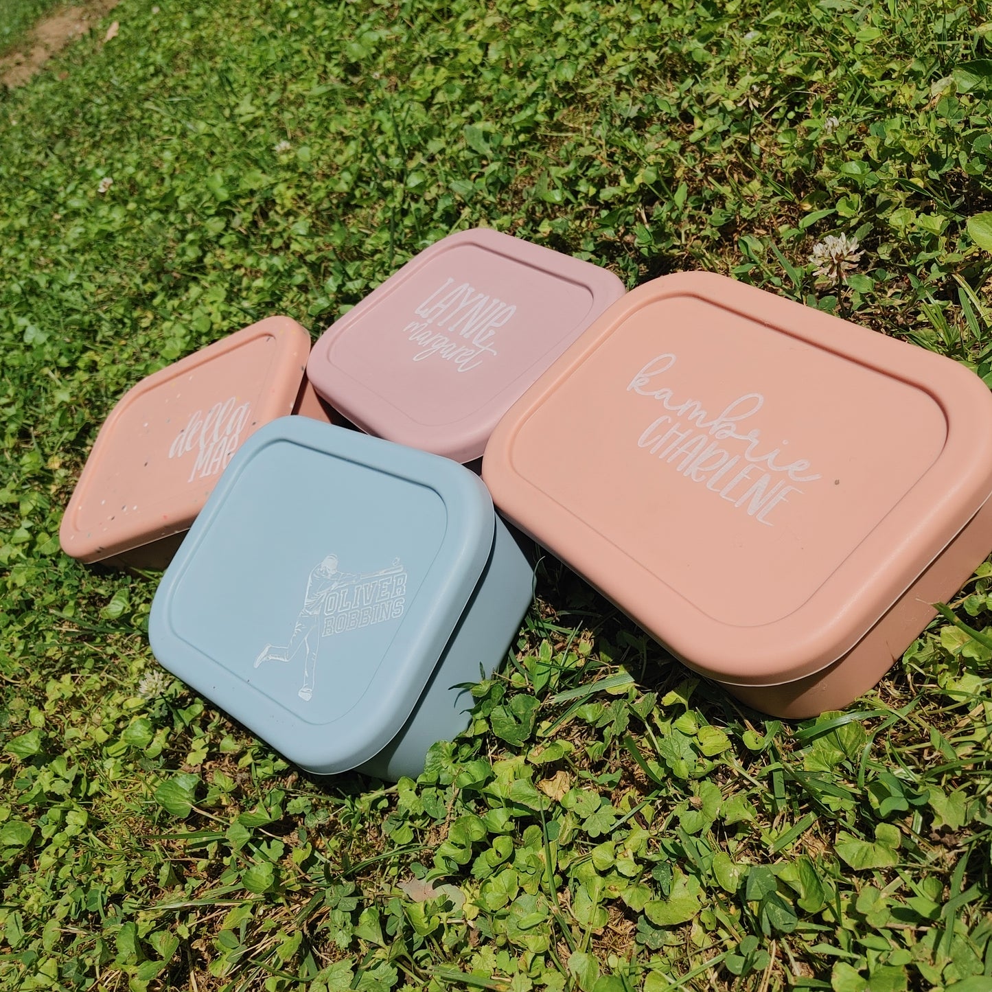 Custom Silicone Lunch Box with Personalization for Child, School