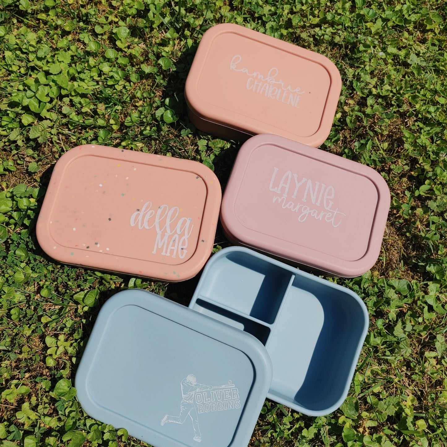 Custom Silicone Lunch Box with Personalization for Child, School