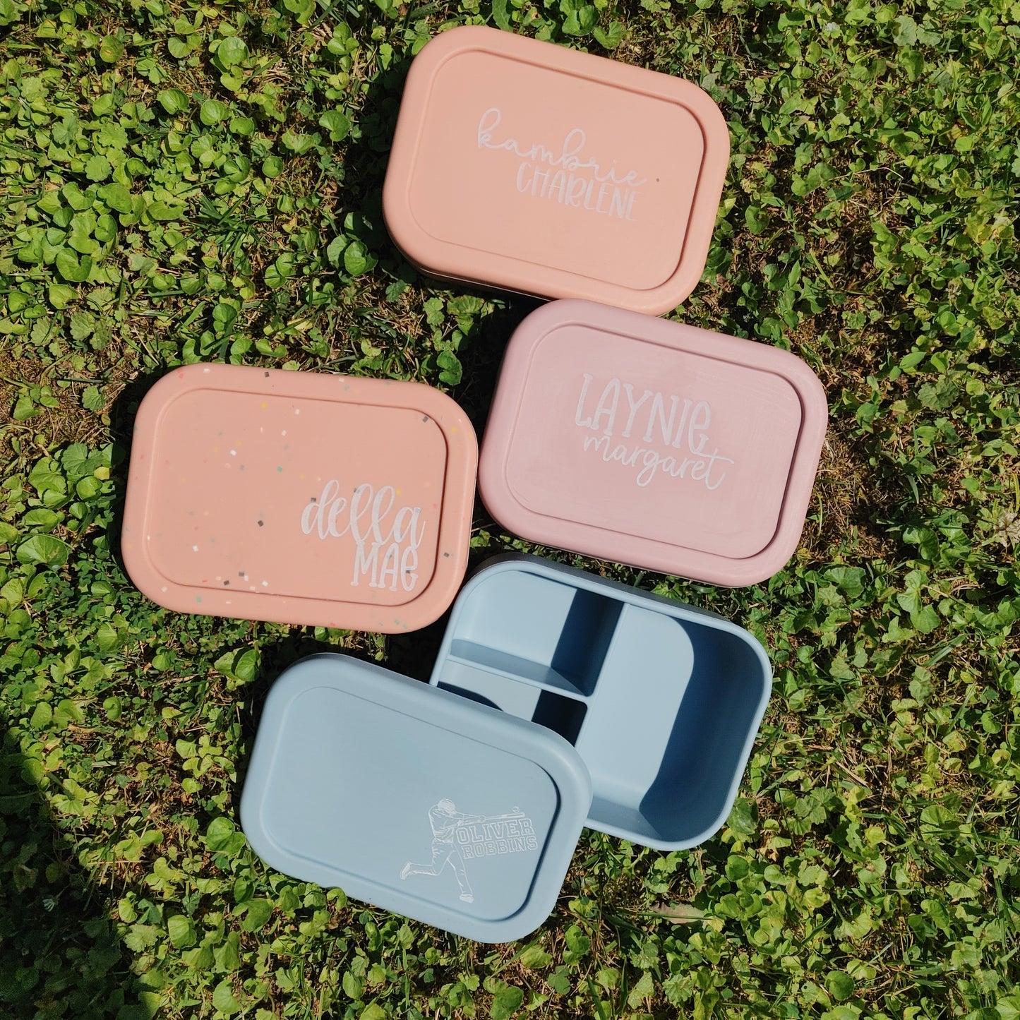 PERSONALIZED SILICONE BENTO STYLE LUNCH BOXES