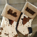 PERSONALIZED COW PRINT STOCKINGS