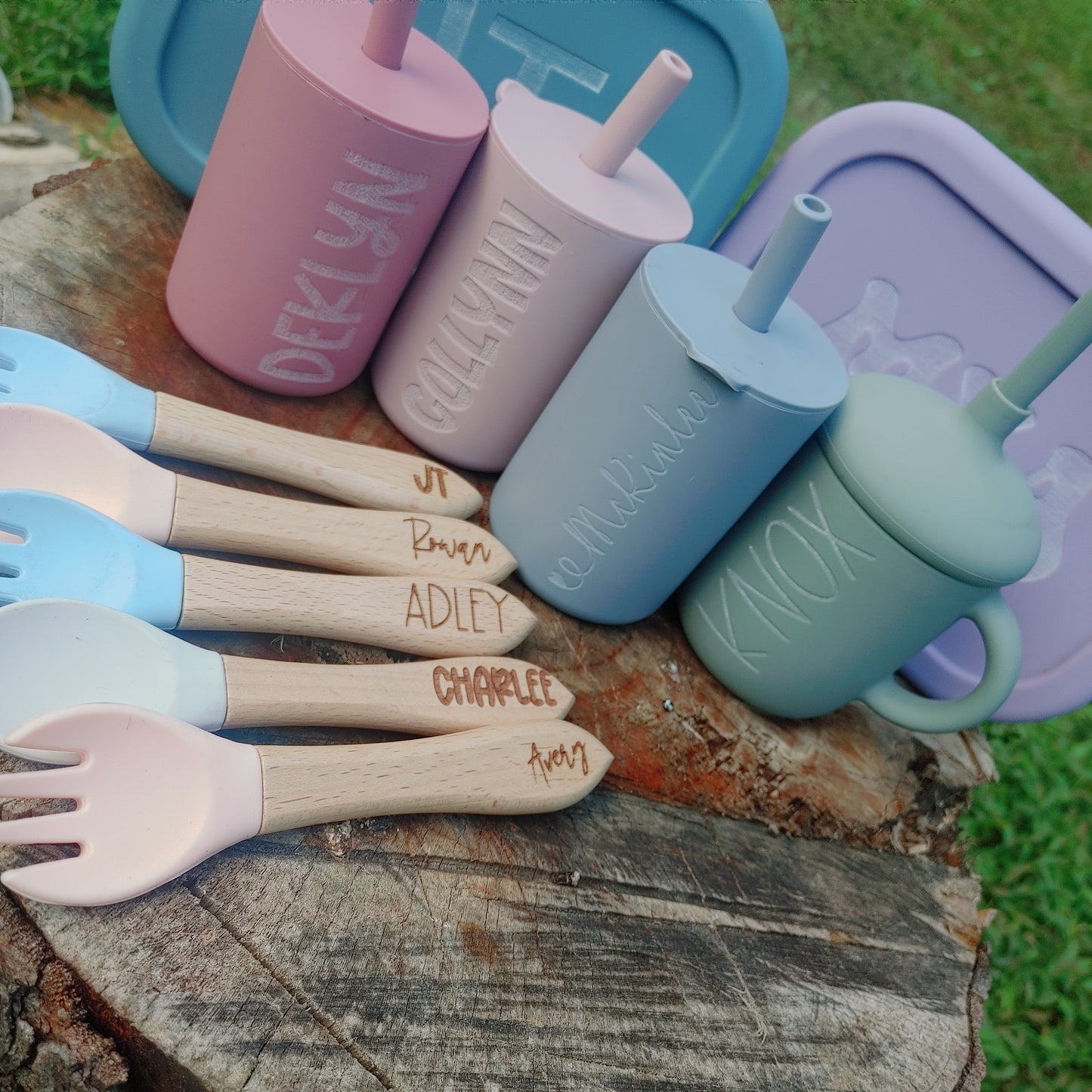 6oz PERSONALIZED SILICONE STRAW CUP