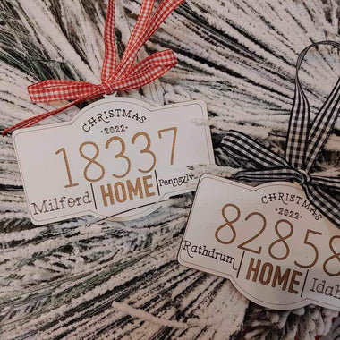 Customizable Zip Code Ornament