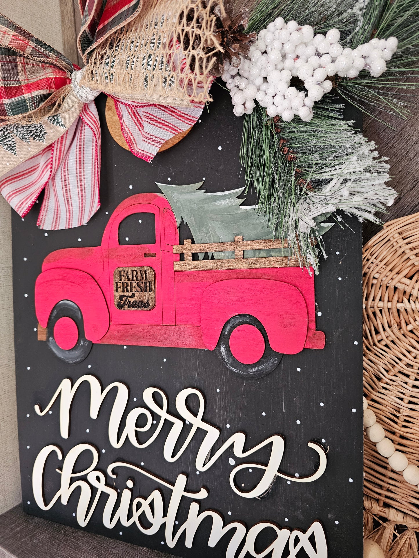 XXL CHRISTMAS TRUCK DOOR HANGER -- RTS
