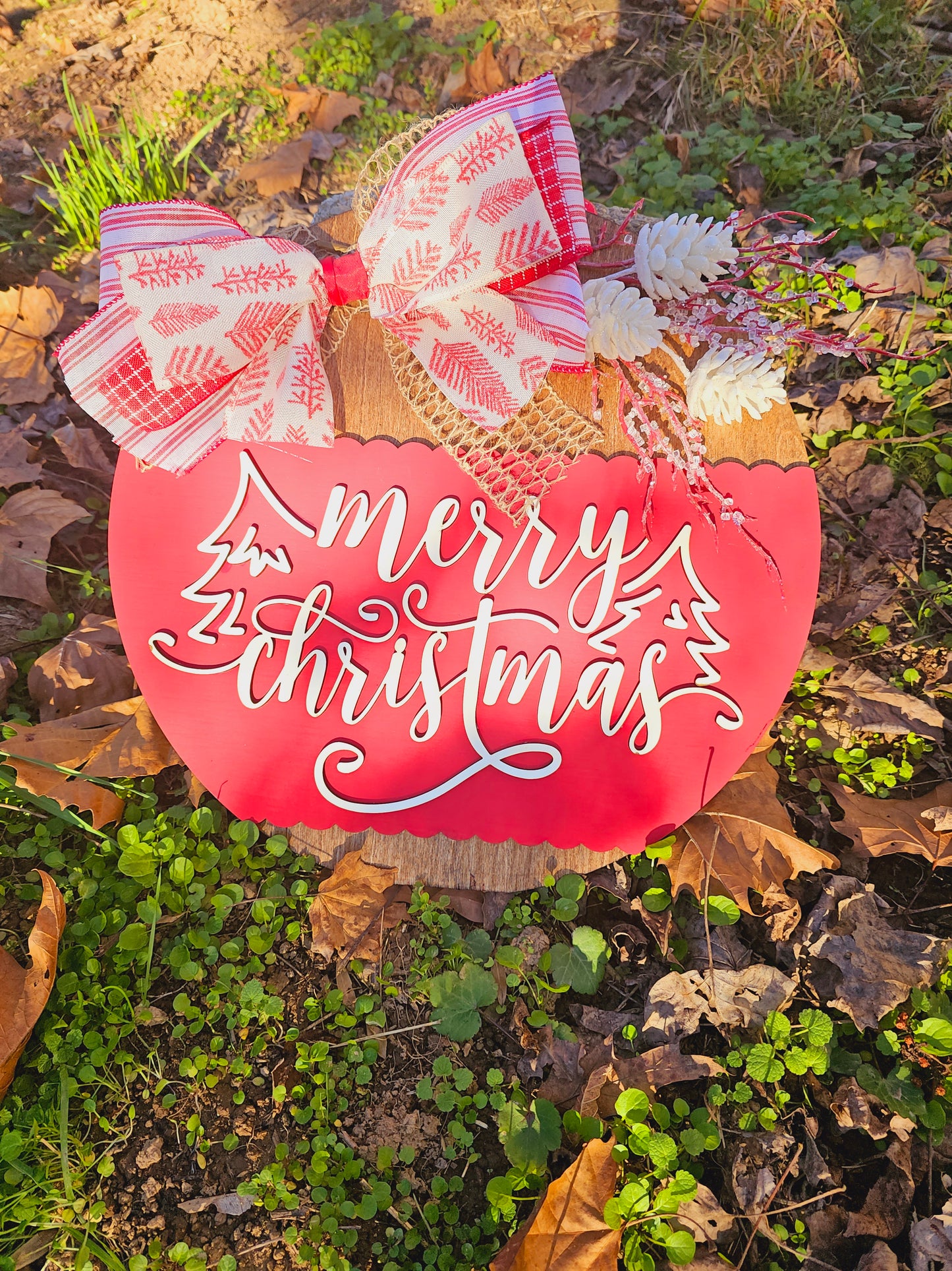 Merry Christmas door hanger 16” - RTS