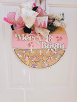 Pastel Gem MERRY & BRIGHT DOOR HANGER