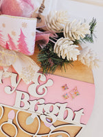 Pastel Gem MERRY & BRIGHT DOOR HANGER