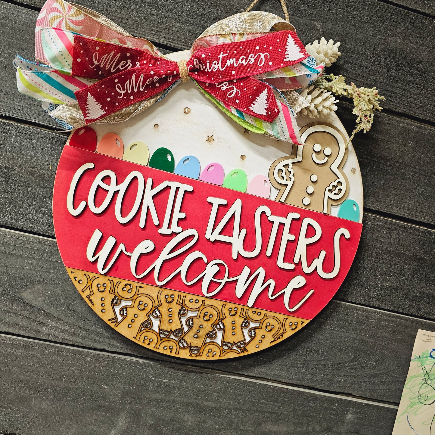 Ready to Ship -- COOKIE TASTERS WELCOME DOOR HANGER