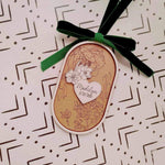 Oval floral/birth floral ornaments