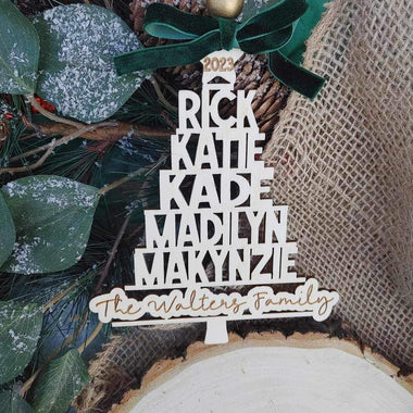 FAMILY TREE NAME ORNAMENT