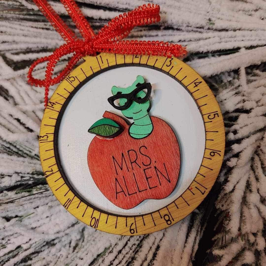 Best teacher ever personalized ornaments