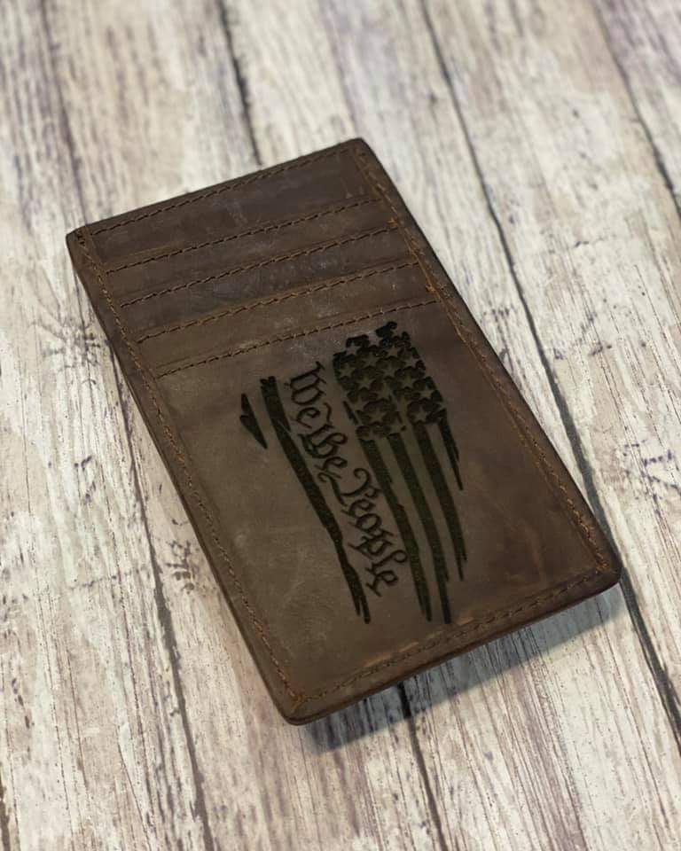 Genuine Leather MONEY CLIP wallets