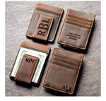 Genuine Leather MONEY CLIP wallets