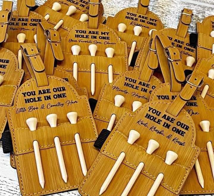 Golf Tee Holders + Golf Bag TAG