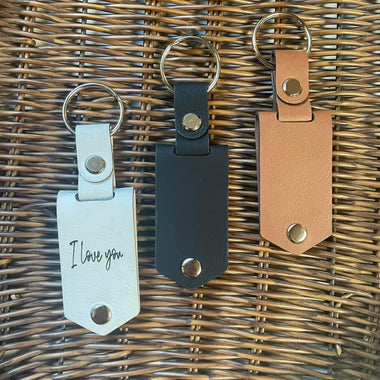 Leather Photo Keeper Keychain