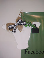 Cow Door Hanger with Tag